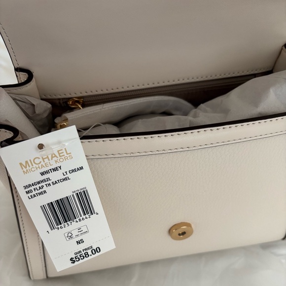 Michael Kors Cream Satchel with Gold Accents - Picture 5 of 10